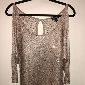 Gold BEBE top